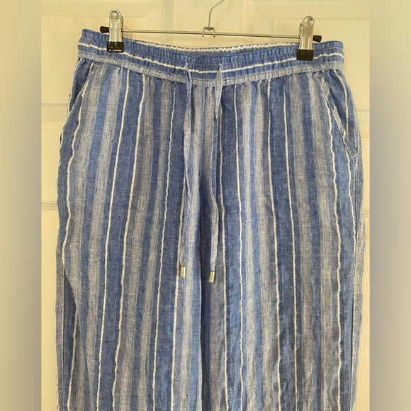 Tommy Bahama Linen Blue Striped Pants size XS - Picture 3 of 15